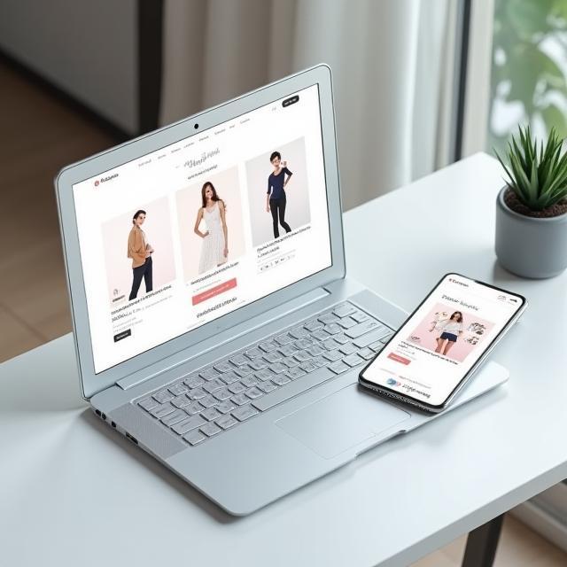 Mockup piattaforma e-commerce FashionHub